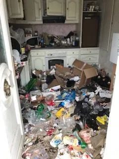 Quelles étapes spécifiques sont nécessaires pour désinfecter un logement insalubre après une accumulation de déchets due au syndrome de Diogène ?