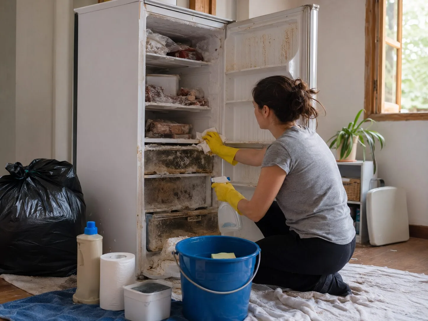 Comment nettoyer un congélateur tombé en panne avec aliments décomposés : protocole complet