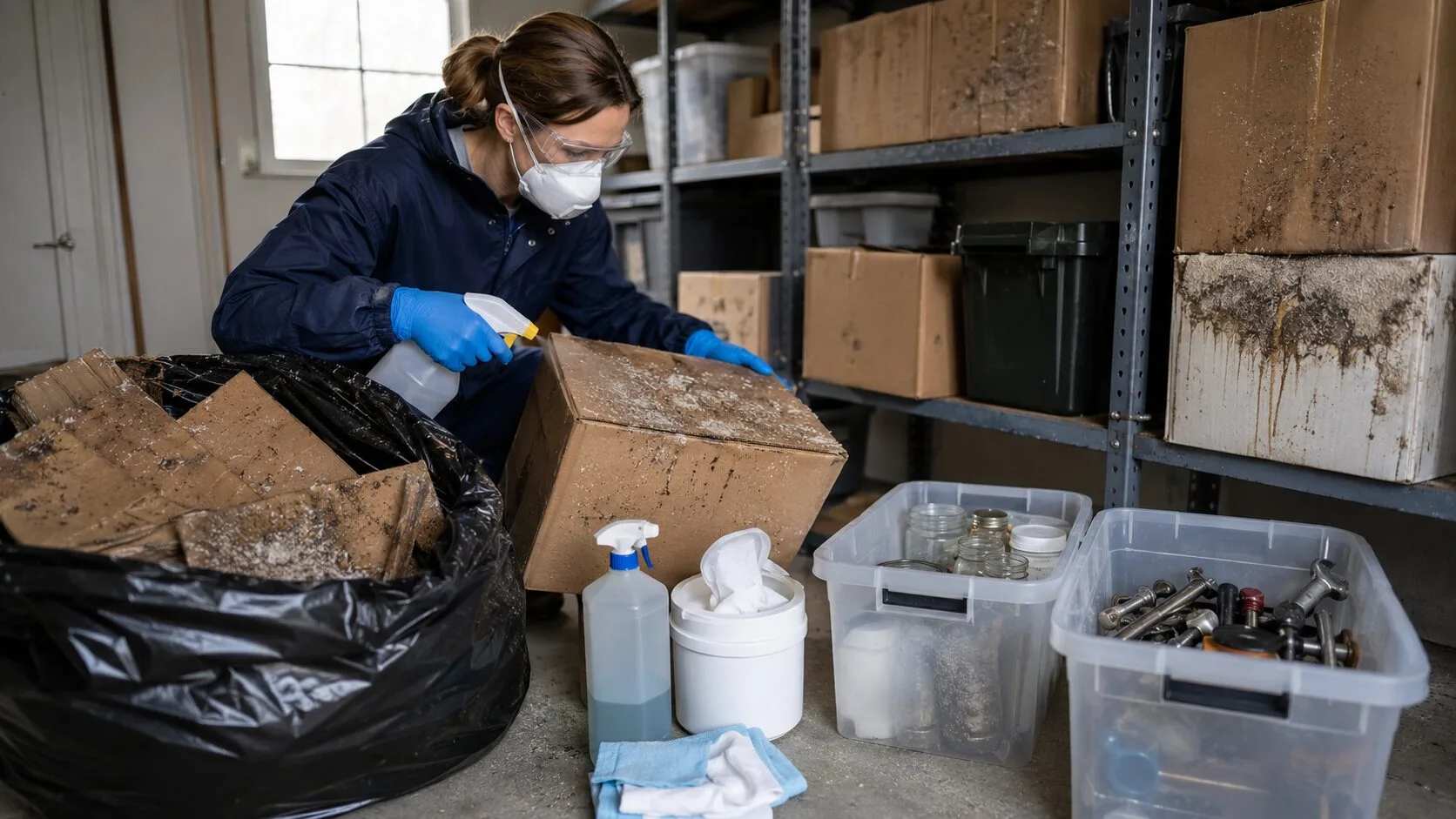 Comment désinfecter des cartons stockés contaminés par fientes : à conserver ou jeter ?
