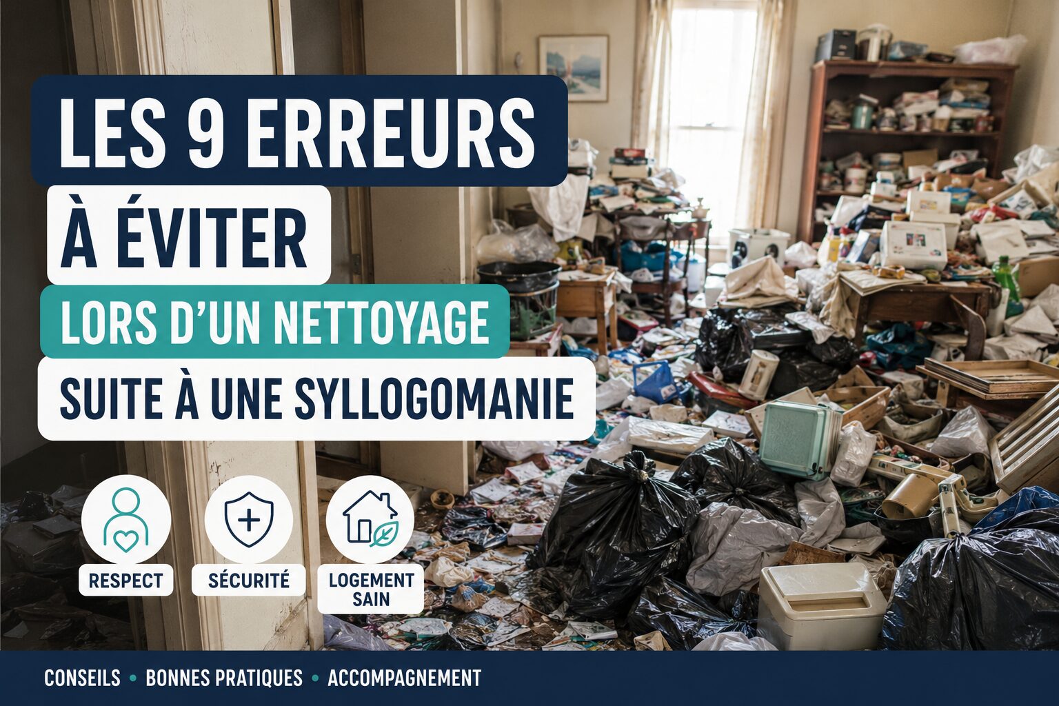 Les 9 erreurs à éviter lors d’un nettoyage suite à une syllogomanie dans un logement fortement encombré