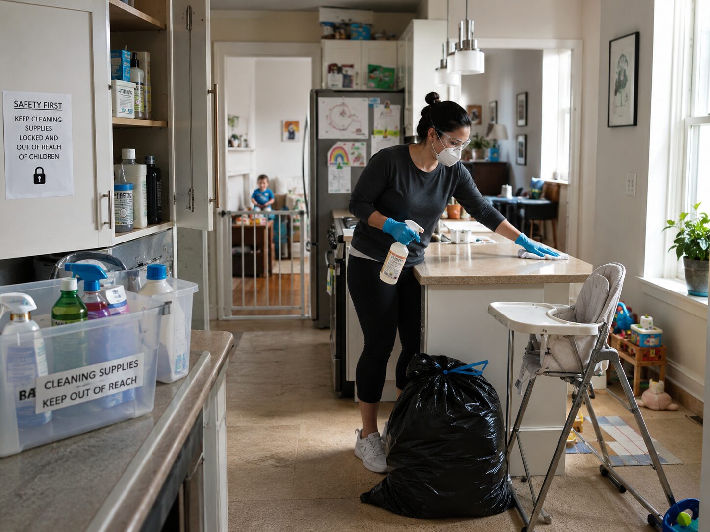 Équipe de nettoyage et de maintenance remettant un logement en état en urgence pour permettre un relogement sous 24 à 48 heures