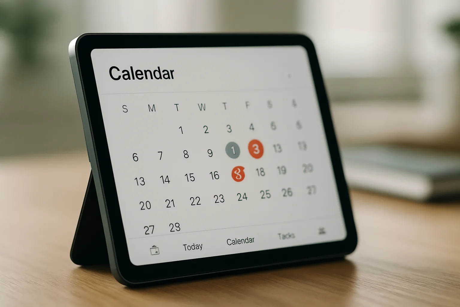 Gros plan sur un calendrier électronique affichant des rappels actifs