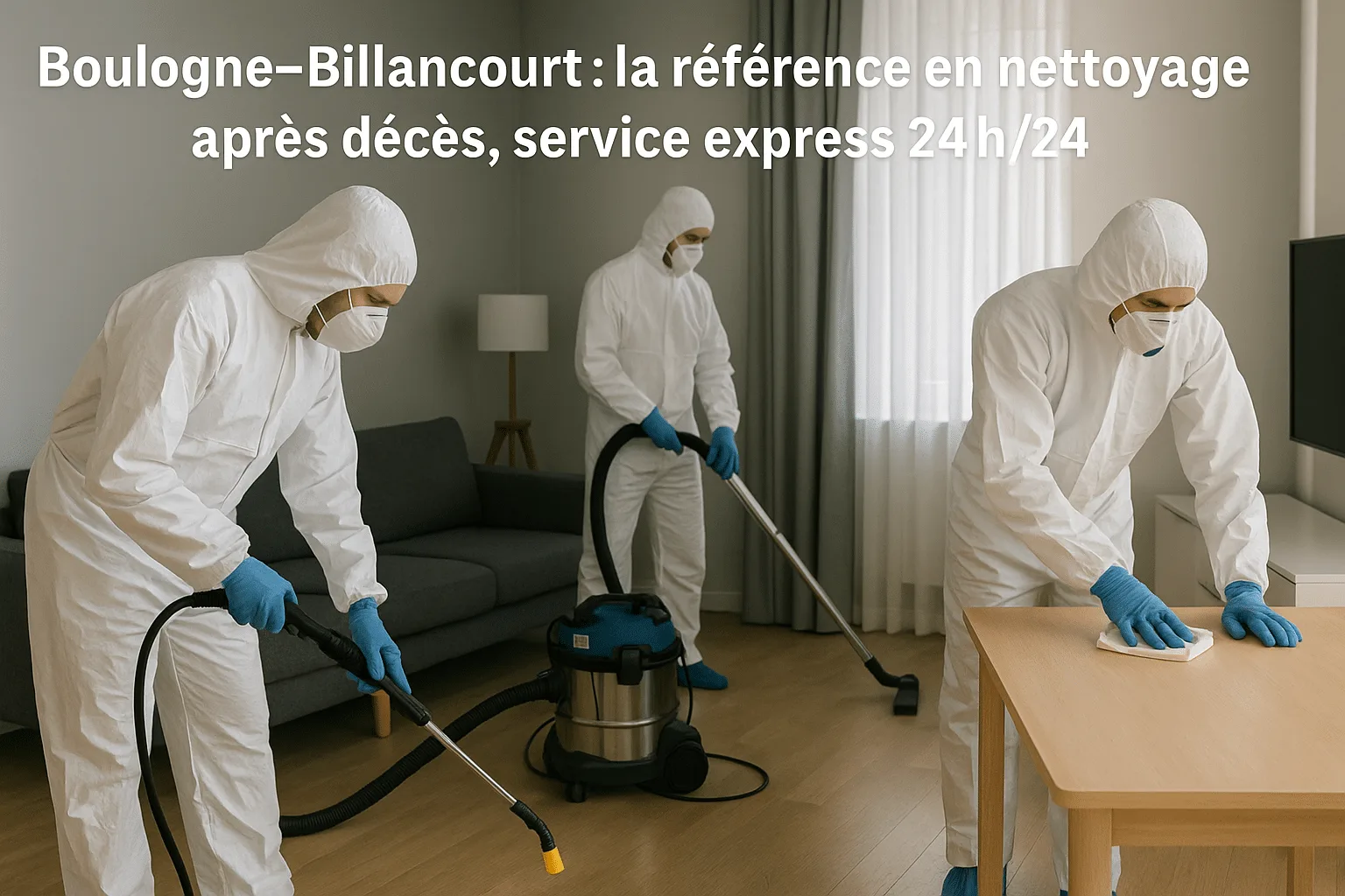 Boulogne-Billancourt : la référence en nettoyage après décès, service express 24h/24