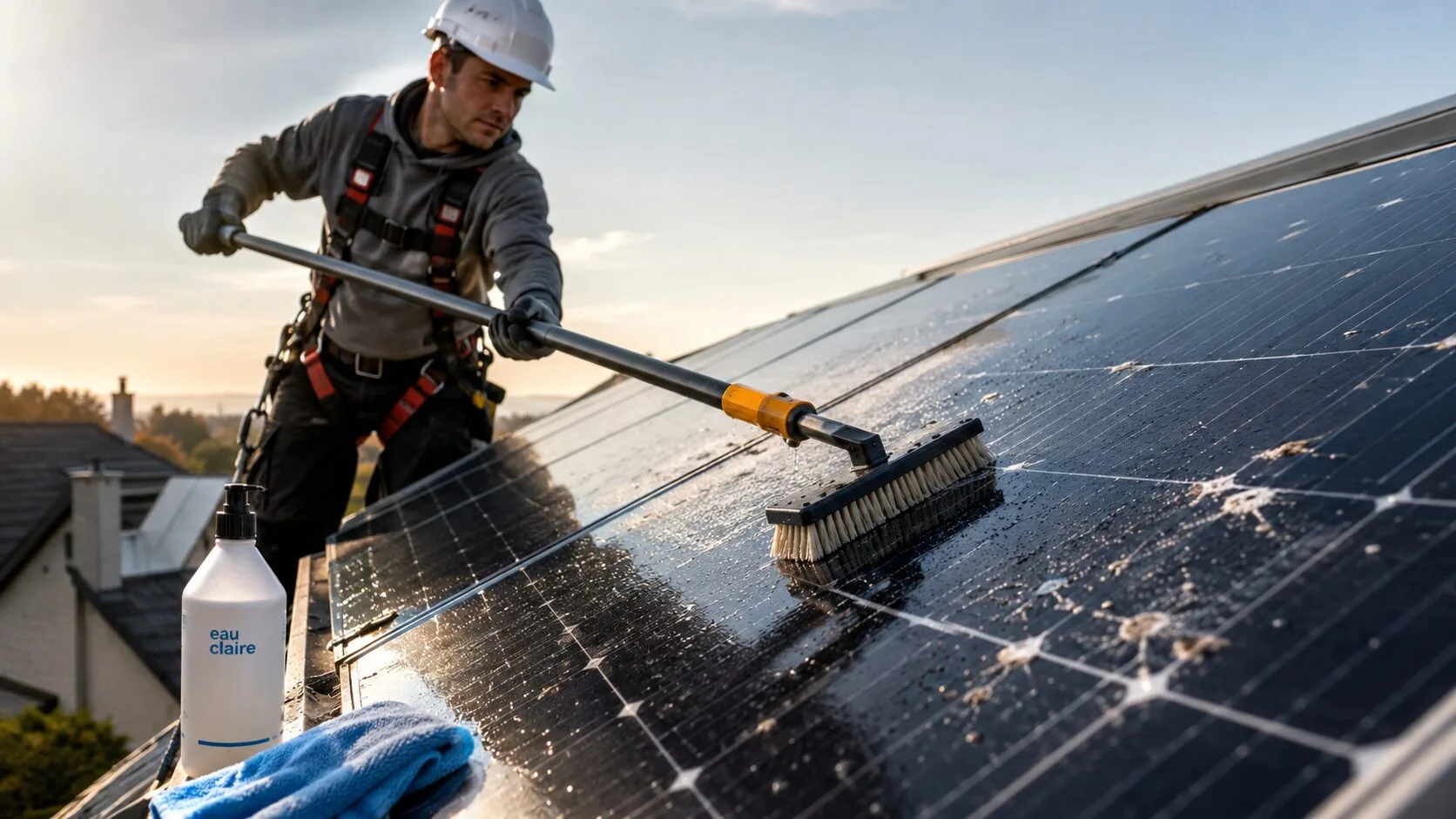 Comment nettoyer des fientes de pigeons sur des panneaux solaires sans les rayer ?
