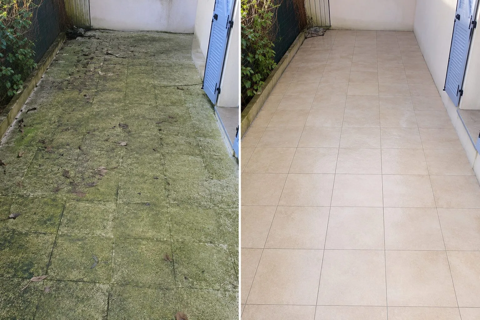Comment nettoyer une terrasse encrassée et glissante après une longue négligence ?