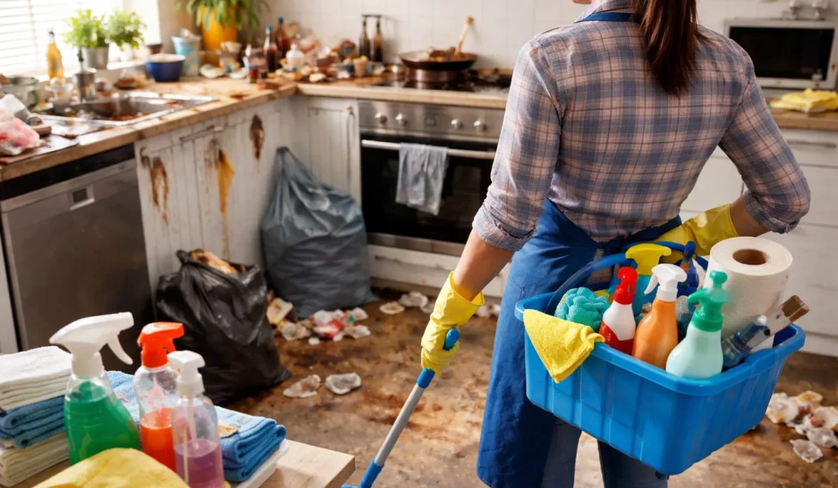 Comment nettoyer une maison très sale sans déplacer la contamination vers les zones propres ?