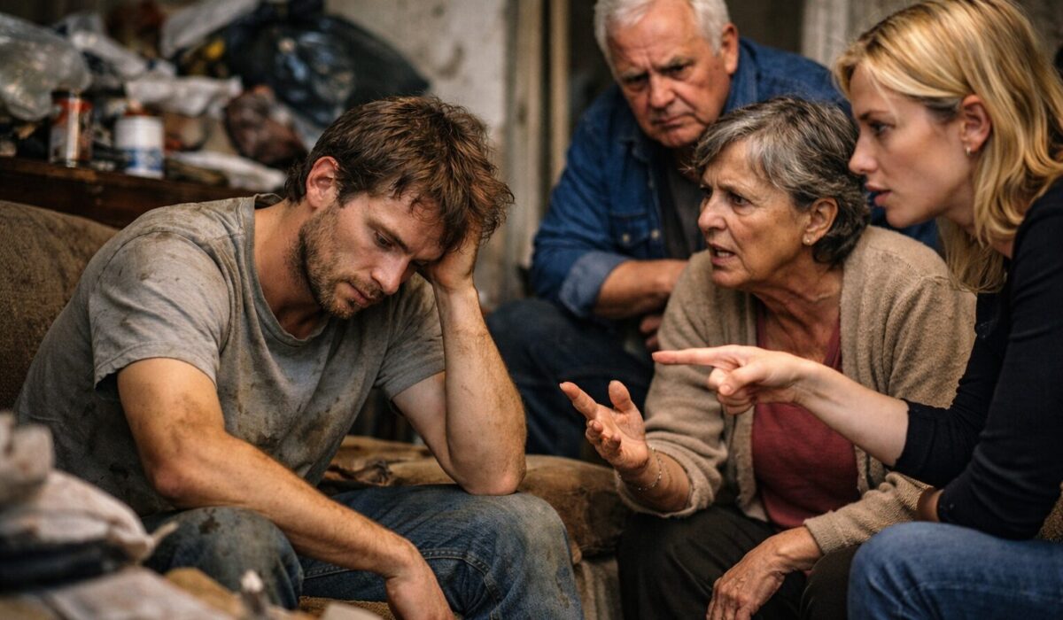 Famille en tension face à une personne en situation d’incurie dans un logement encombré