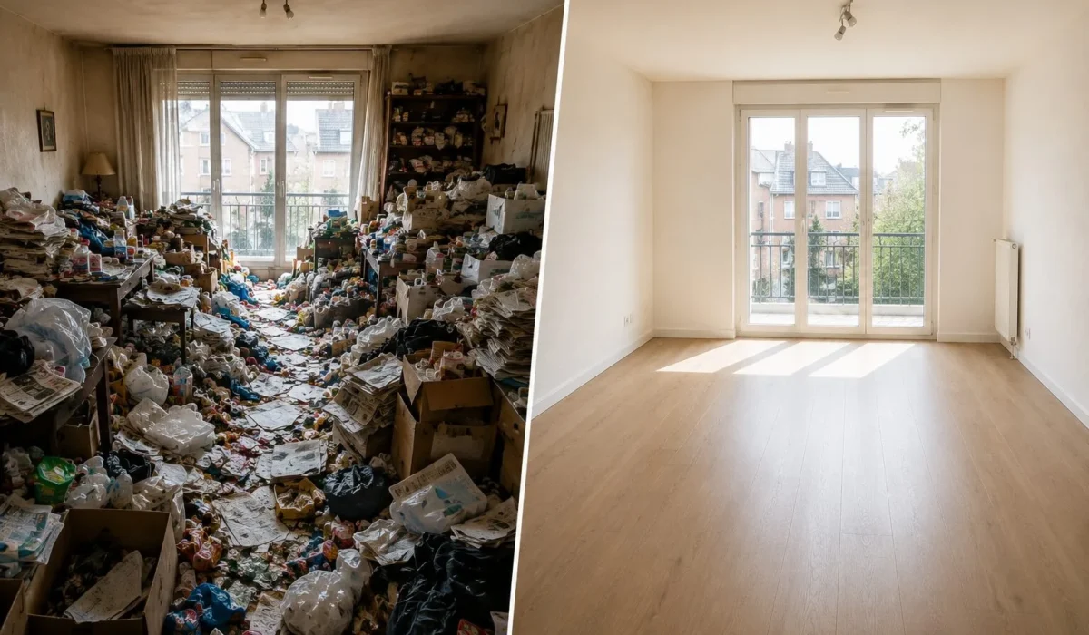 Retour sur un chantier syndrome de Diogène réalisé à Lille : remise en état complète d’un appartement rue des Sarrazins