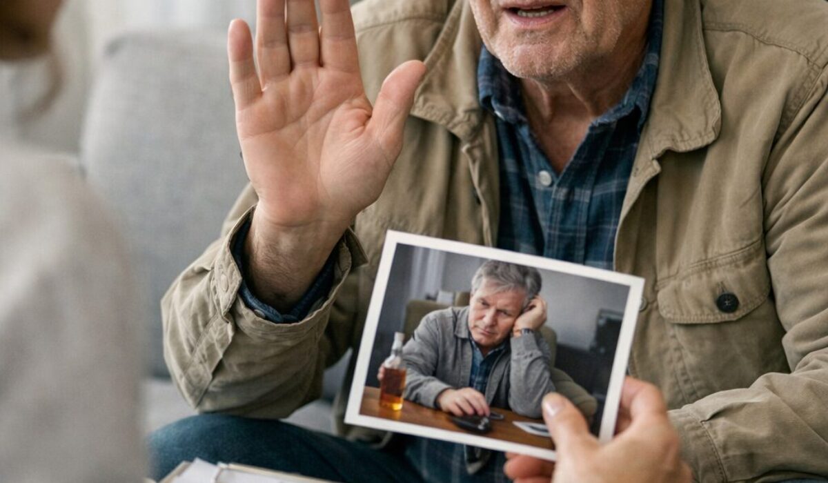 Patient atteint du syndrome de Korsakoff niant ses oublis lors d’un échange avec une professionnelle de santé