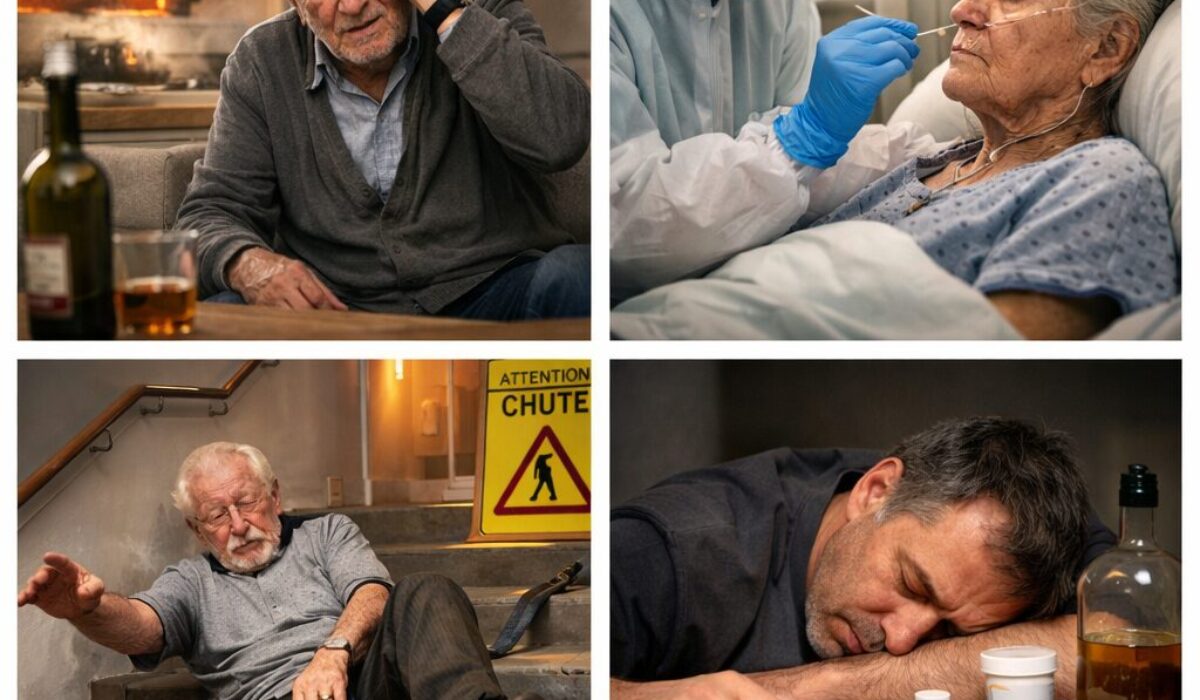 Évaluation des risques chez un patient : incendie, infection, chute et intoxication selon le trouble principal