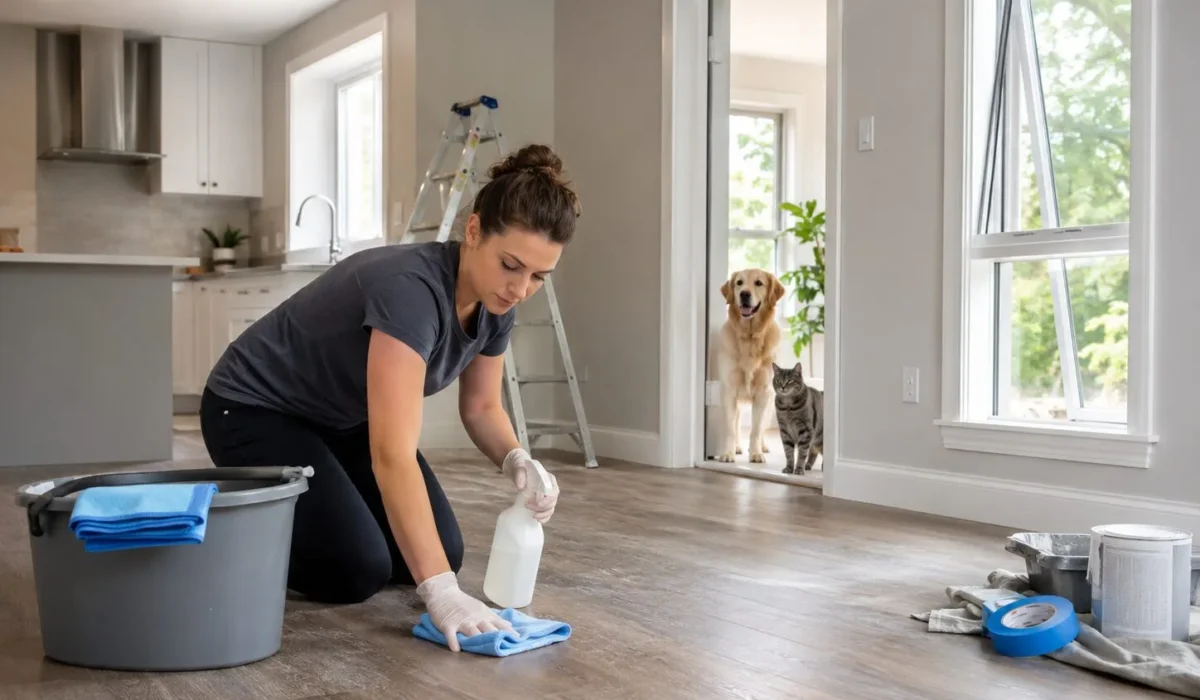 Comment choisir une désinfection compatible avec la présence d’animaux domestiques après chantier ?