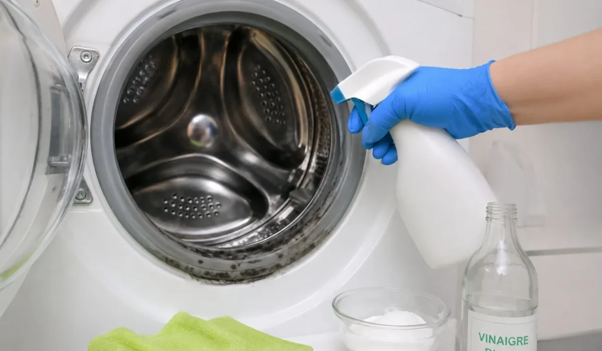 Comment désinfecter un lave-linge contaminé par moisissures et odeurs d’urine, joint, bac et tambour ?