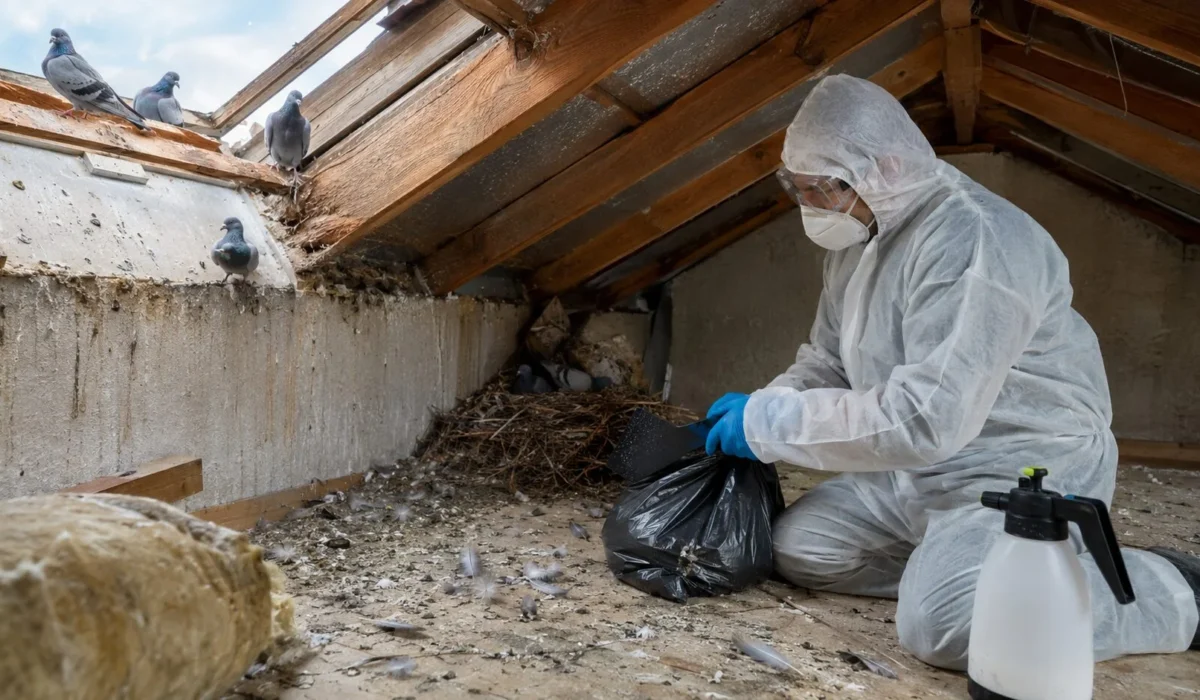 Comment traiter un logement avec infestation de pigeons à l’intérieur, pièce ou grenier ?