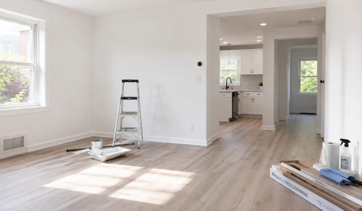 Remise en location après Diogène avec logement rénové, peinture fraîche, sol neuf, ventilation contrôlée et nettoyage professionnel