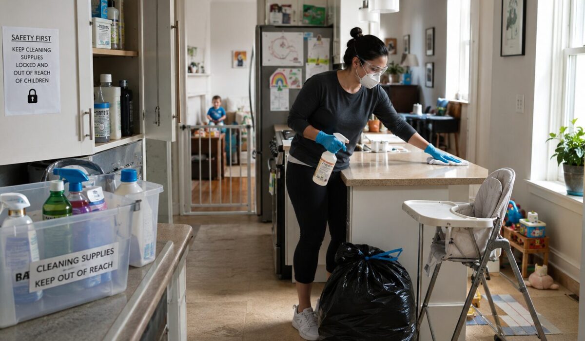 Équipe de nettoyage et de maintenance remettant un logement en état en urgence pour permettre un relogement sous 24 à 48 heures