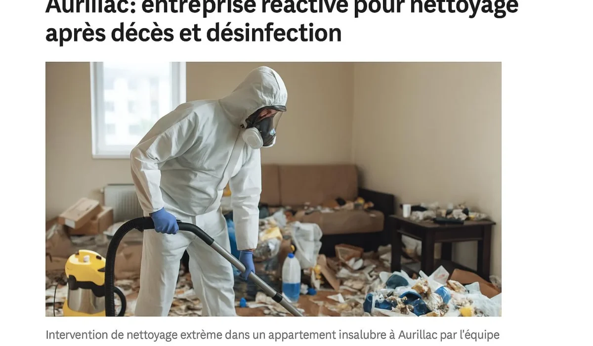Aurillac : entreprise réactive pour nettoyage après décès et désinfection