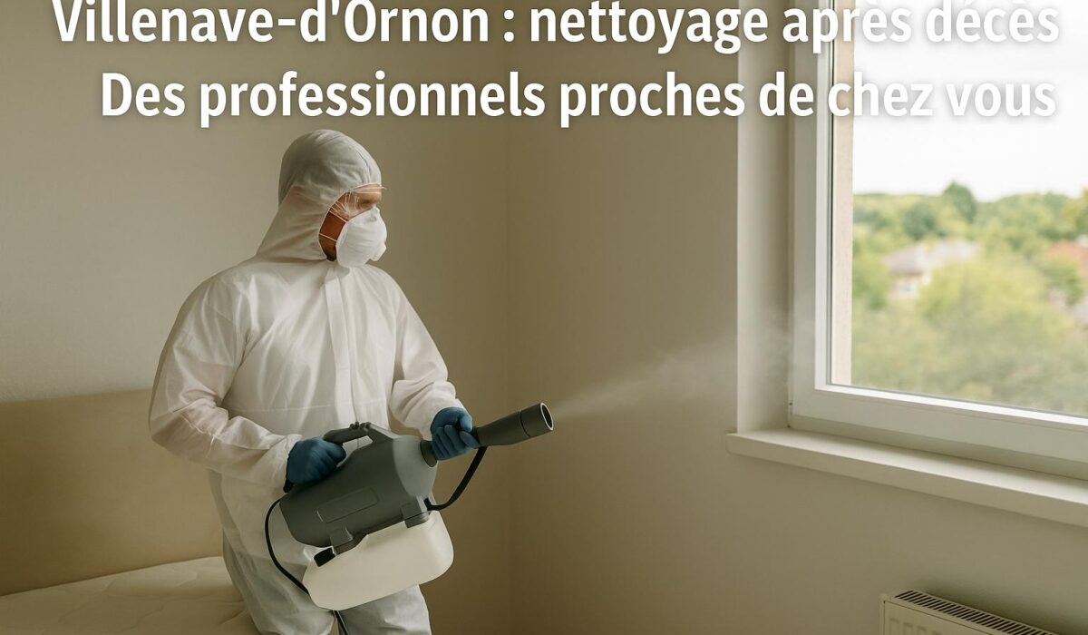 Spécialiste du nettoyage après décès à Villenave-d'Ornon en intervention dans une chambre avec traitement de désinfection renforcé