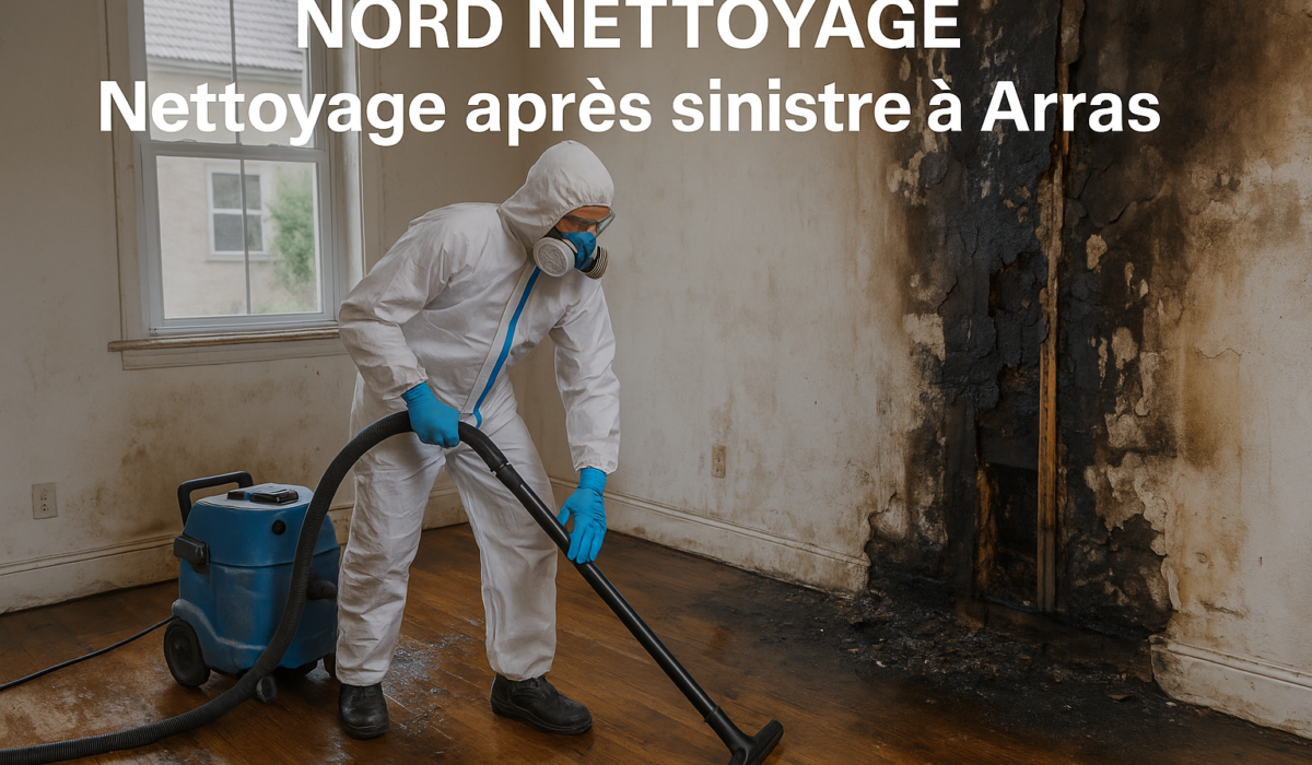 Nettoyage après sinistre à Arras par NORD NETTOYAGE : dégât des eaux et incendie