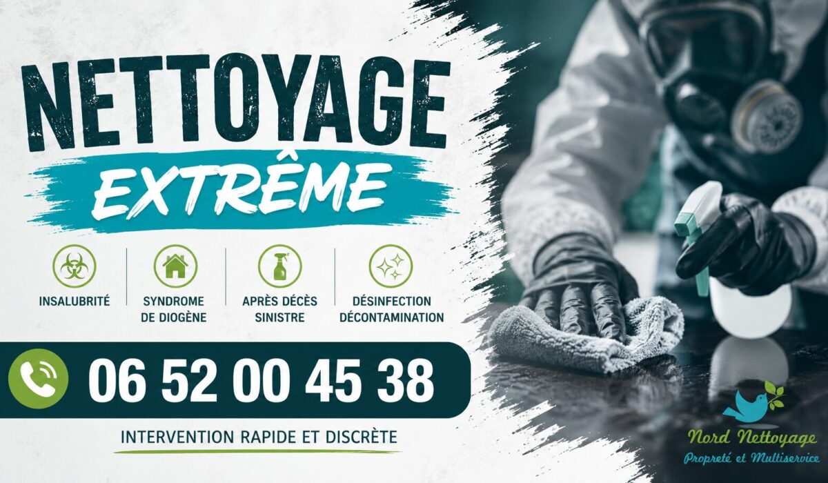 Nettoyage extrême à Allevard avec remise en état de logements insalubres, après sinistre, syndrome de Diogène et désinfection professionnelle.