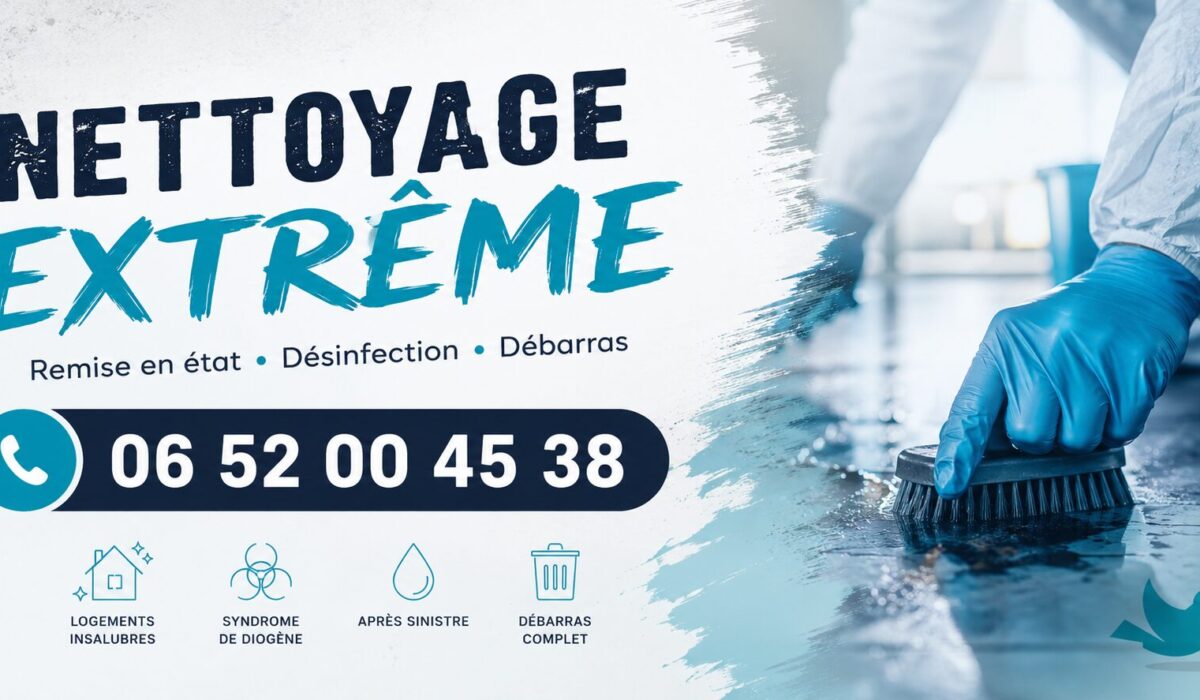 Nettoyage extrême à Allex : intervention professionnelle pour logements insalubres, syndrome de Diogène et désinfection complète.