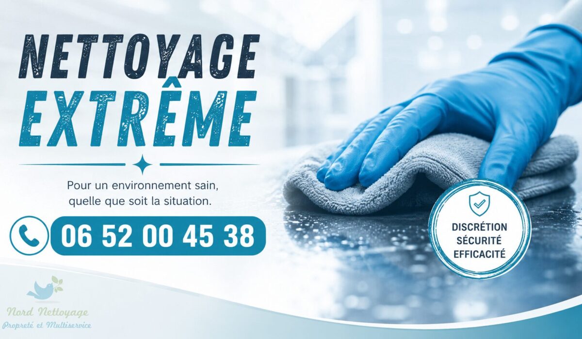 Intervention de nettoyage extrême à Aouste-sur-Sye par Nord Nettoyage, spécialiste du débarras, de la désinfection et de la remise en état de logements insalubres.