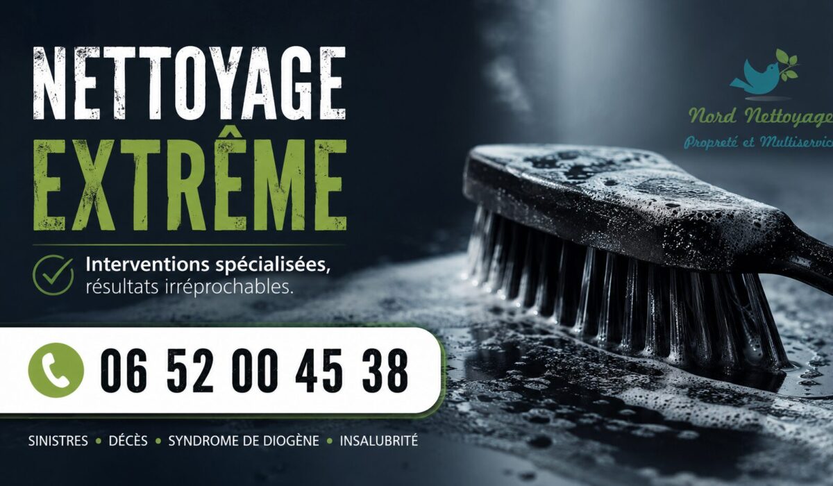 Nettoyage extrême à Apprieu réalisé par Nord Nettoyage avec intervention rapide pour logements, locaux professionnels et situations complexes.