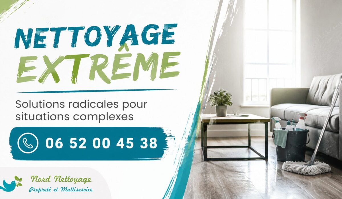 Nettoyage extrême à Arbent par Nord Nettoyage avec intervention rapide pour logements insalubres, syndrome de Diogène et sinistres.
