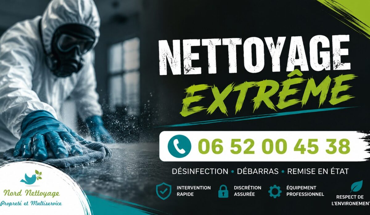 Équipe spécialisée en nettoyage extrême à Athis-Mons pour désinfection, débarras et remise en état de logements insalubres.