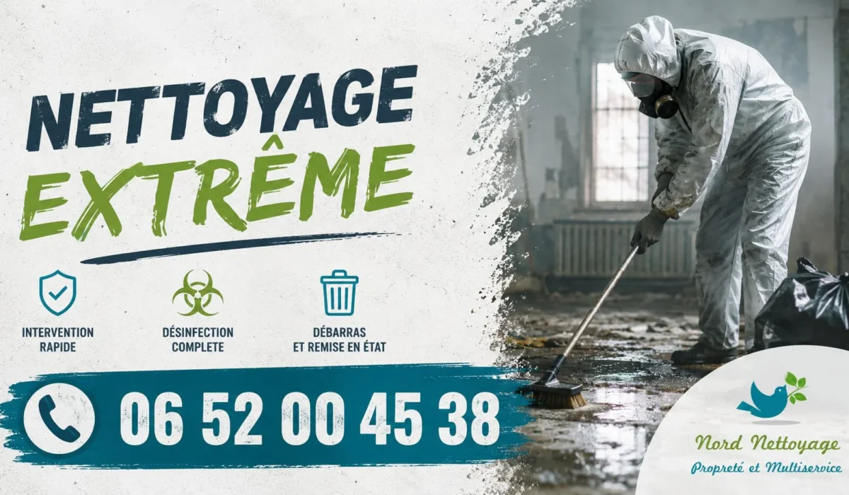 Auchel : nos prestations de nettoyage extrême