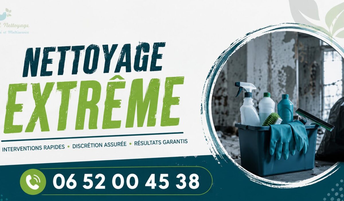 Intervention de nettoyage extrême à Aulnay-sous-Bois avec désinfection complète et remise en état de logements insalubres.