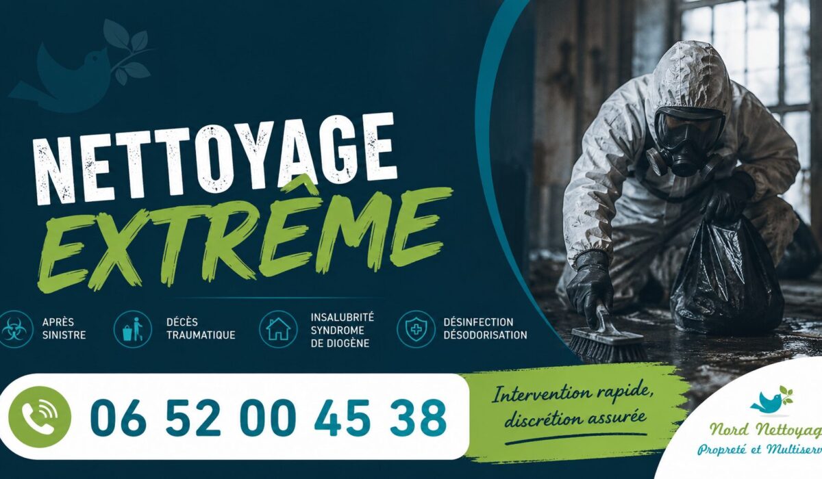 Nettoyage extrême à Bas-en-Basset avec intervention rapide après sinistre, décès, logement insalubre et syndrome de Diogène.