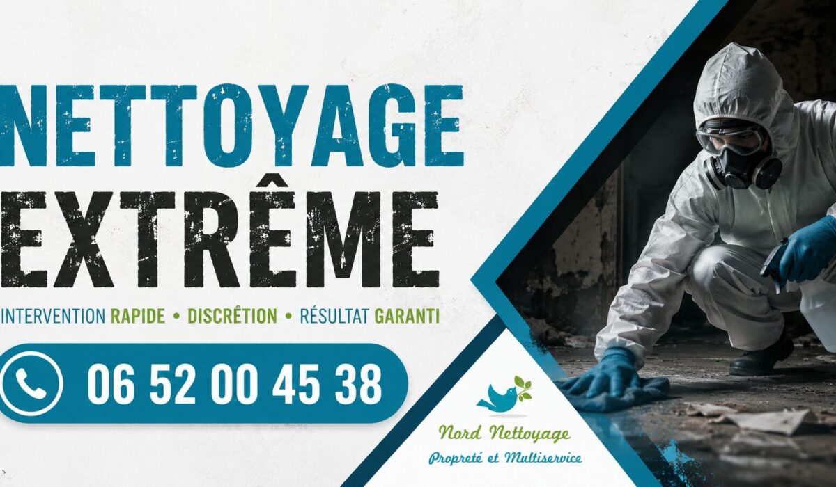 Service de nettoyage extrême à Beaufort avec intervention rapide pour logements insalubres, syndrome de Diogène, après sinistre et remise en état complète.