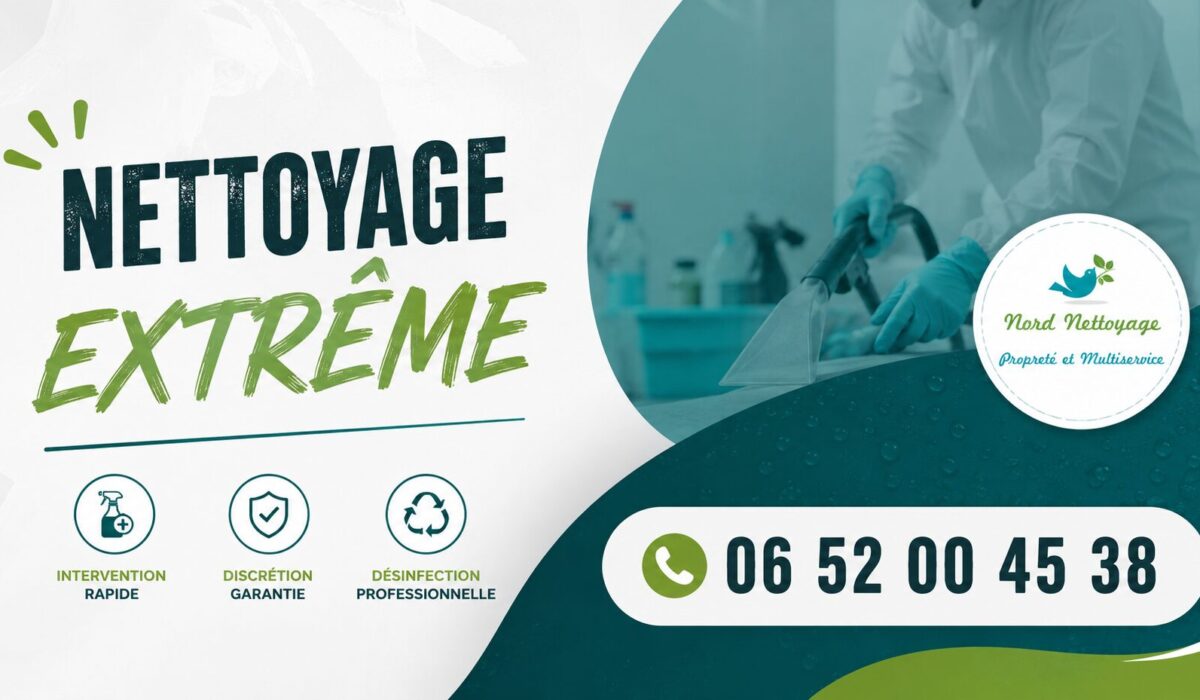 Nettoyage extrême à Beauzac par Nord Nettoyage, intervention rapide pour logements insalubres, syndrome de Diogène, après décès et après sinistre.