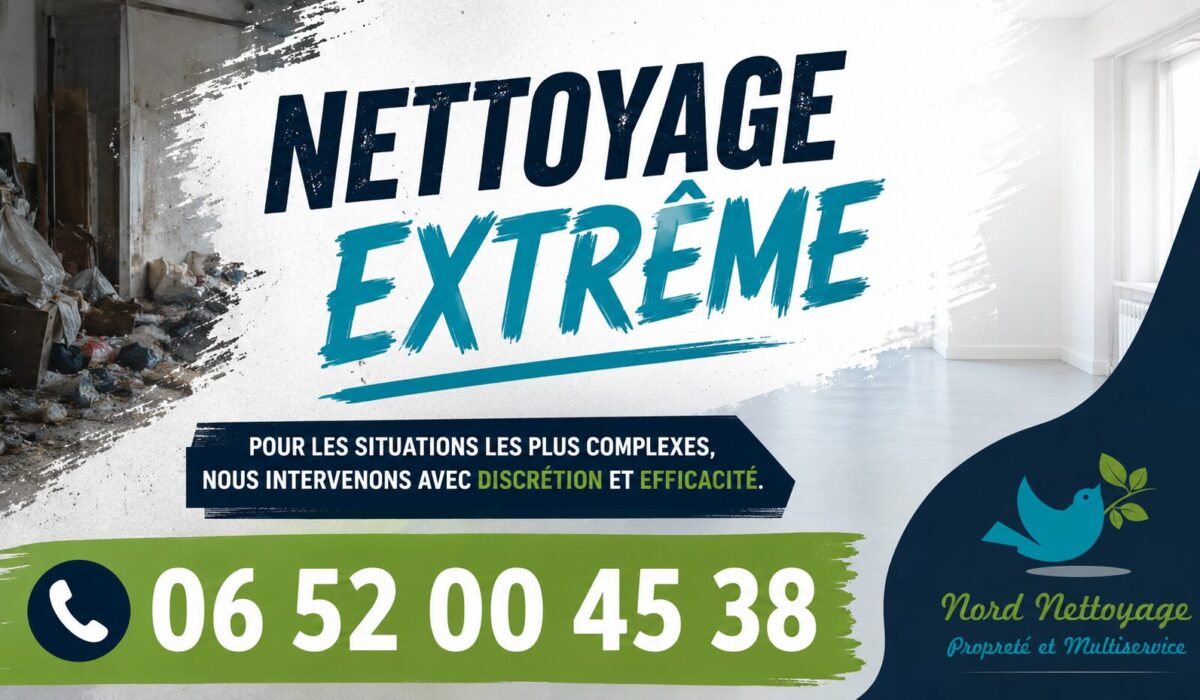 Nettoyage extrême à Bernin par Nord Nettoyage, intervention rapide pour remettre en état logements et locaux.