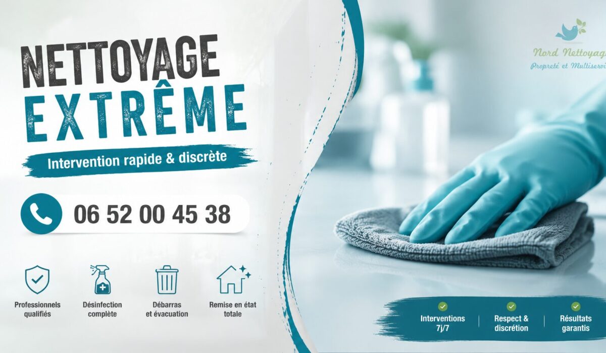 Entreprise de nettoyage extrême à Bondy spécialisée dans le débarras, la désinfection et la remise en état de logements insalubres.