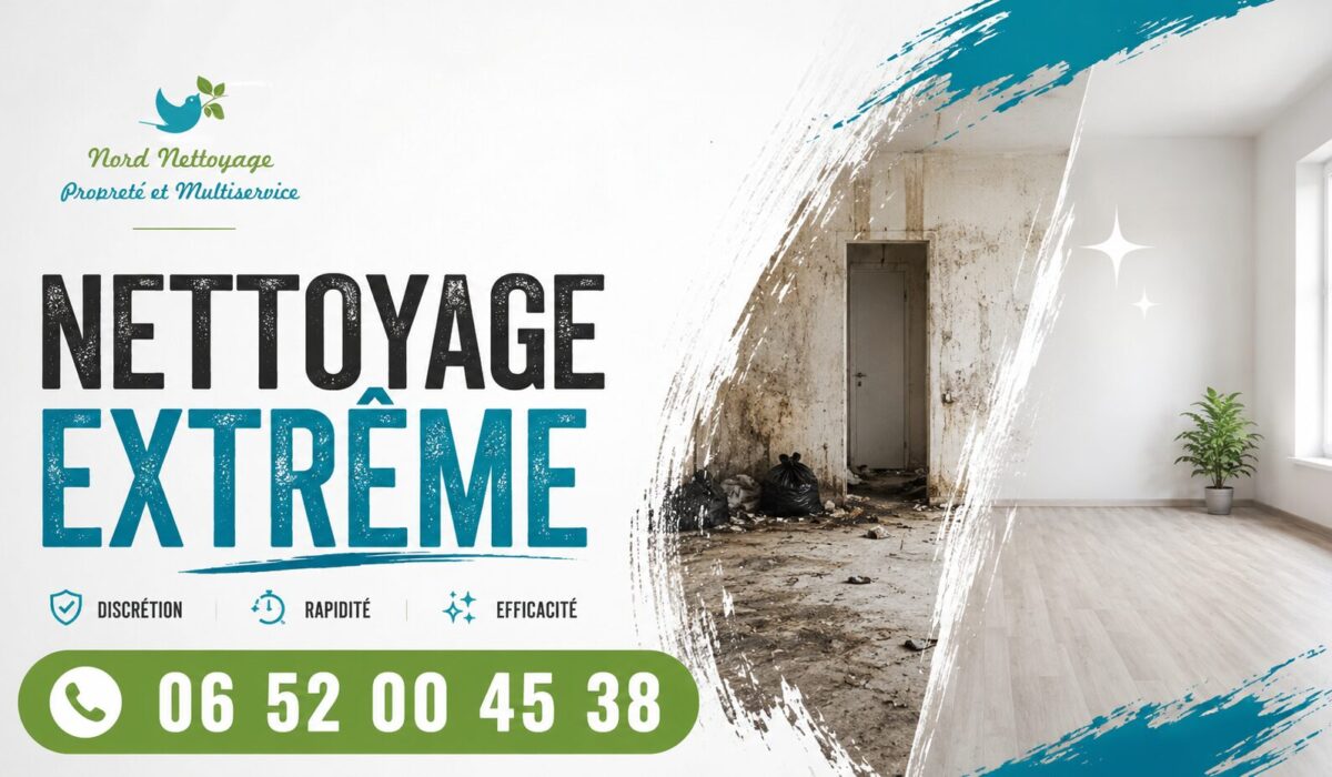 Nettoyage extrême à Bourg-Argental après décès, syndrome de Diogène, sinistre et logement insalubre par Nord Nettoyage.