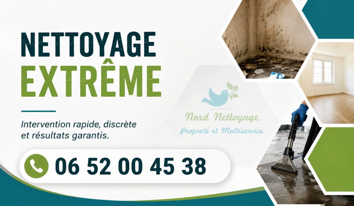 Nettoyage extrême à Brétigny-sur-Orge – Intervention rapide, désinfection, débarras et remise en état.