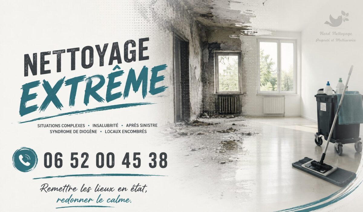Intervention de nettoyage extrême à Cachan avec remise en état complète après insalubrité, syndrome de Diogène ou sinistre.