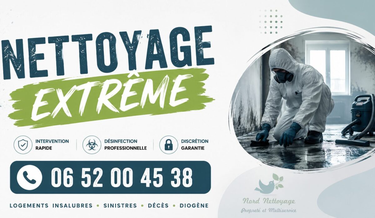 Intervention de nettoyage extrême à Chambourcy avec désinfection professionnelle, remise en état de logements insalubres et traitement après sinistre.