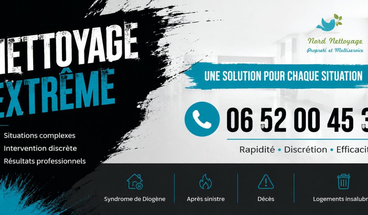Nettoyage extrême à Charlieu avec intervention rapide pour logements insalubres, syndrome de Diogène, après sinistre et nettoyage après décès.