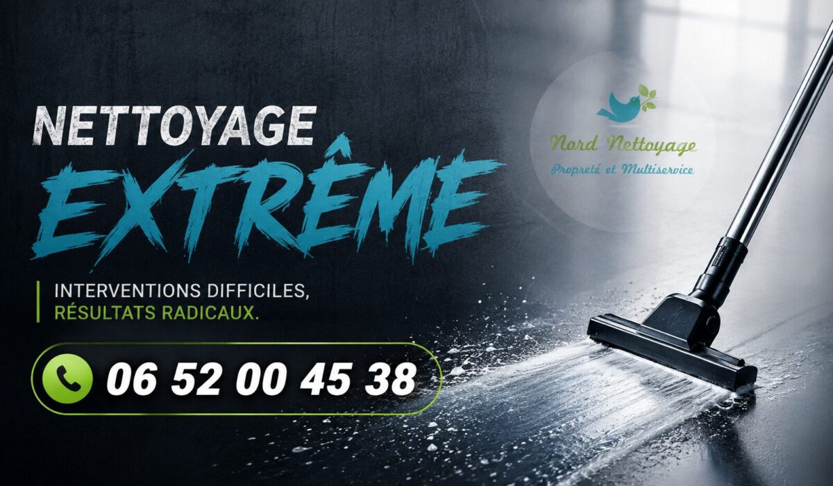 Nettoyage extrême à Charmes-sur-Rhône par Nord Nettoyage, intervention rapide pour logements insalubres, syndrome de Diogène et désinfection.