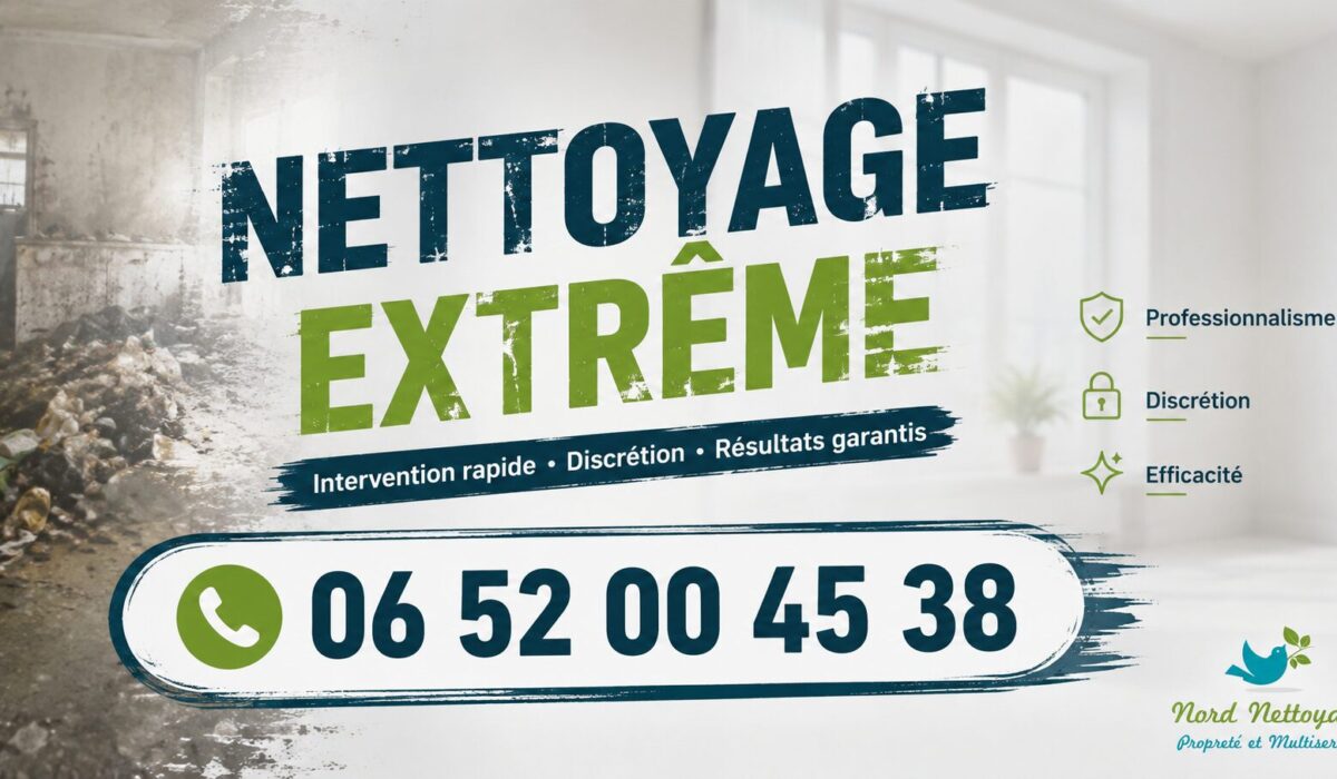 Nettoyage extrême à Châteaugay avec intervention rapide pour logement insalubre, débarras, désinfection et remise en état complète.