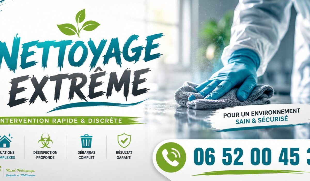 Équipe spécialisée en nettoyage extrême à Chatou intervenant pour la désinfection, le débarras et la remise en état de logements insalubres.