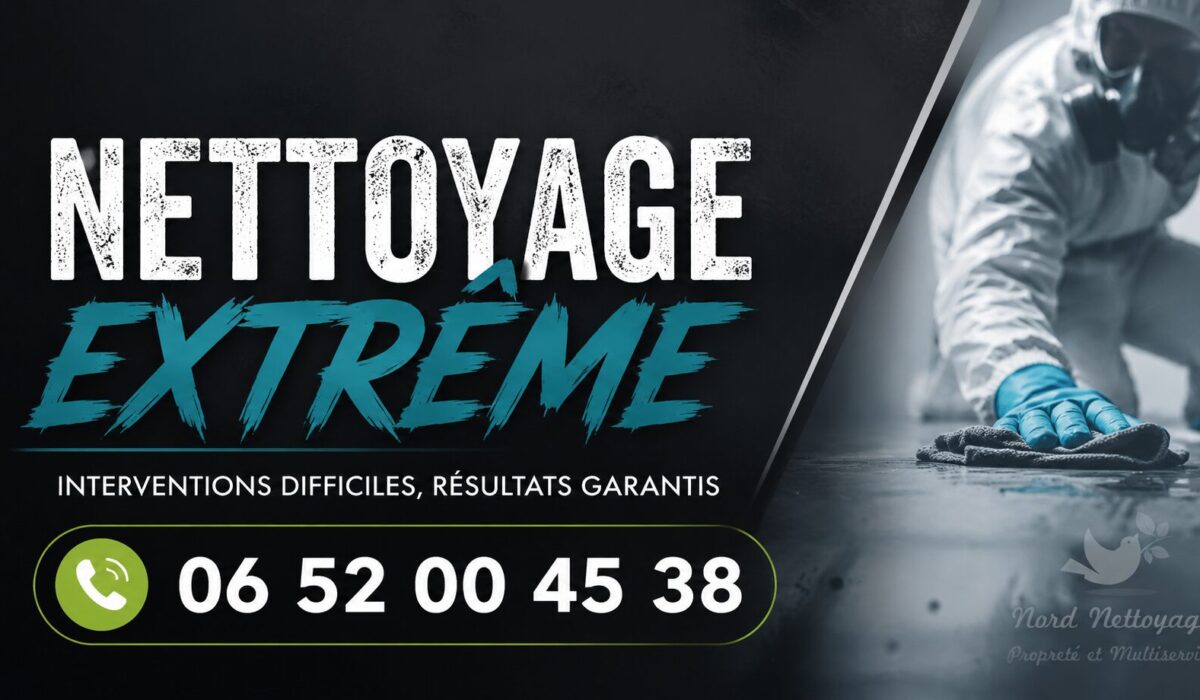Nettoyage extrême à Chavanay par Nord Nettoyage avec intervention professionnelle et numéro de contact.