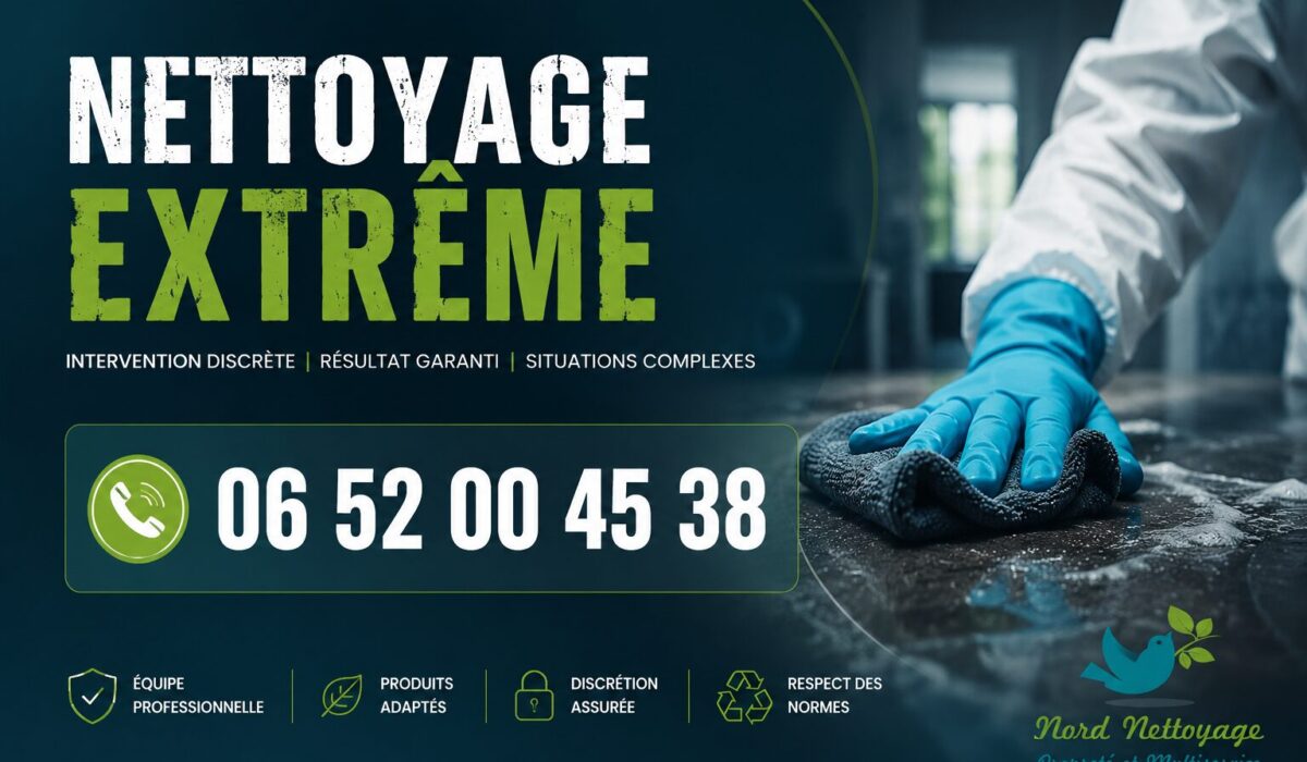 Nettoyage extrême à Chavanoz par Nord Nettoyage – intervention rapide pour logements insalubres, après décès, syndrome de Diogène et sinistres.