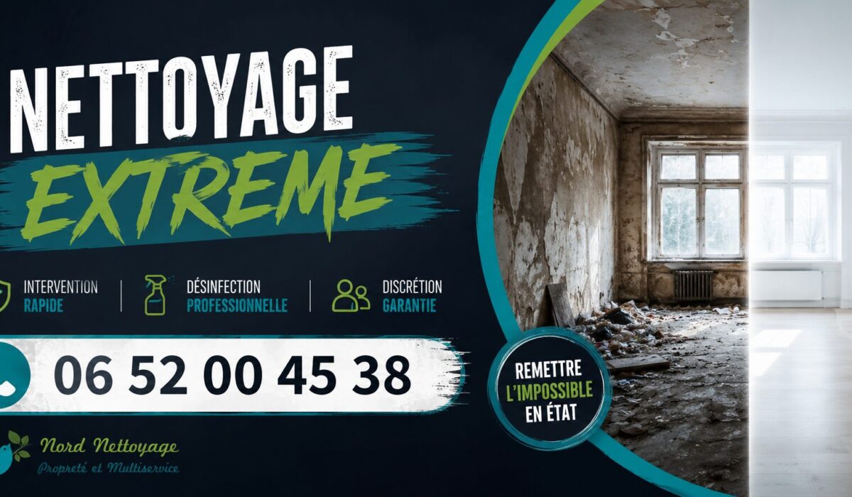 Nettoyage extrême au Cheylas avec remise en état complète d'un logement insalubre par Nord Nettoyage.