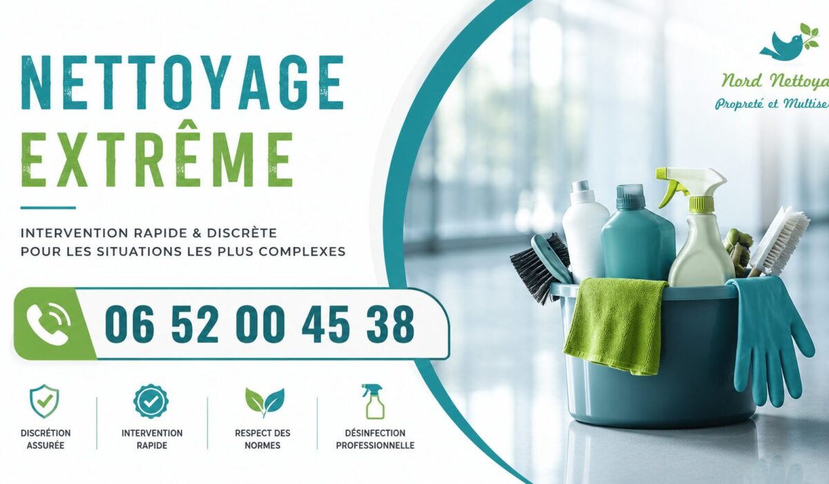 Nettoyage extrême à Clamart par Nord Nettoyage, intervention rapide pour logements insalubres, syndrome de Diogène et remise en état.