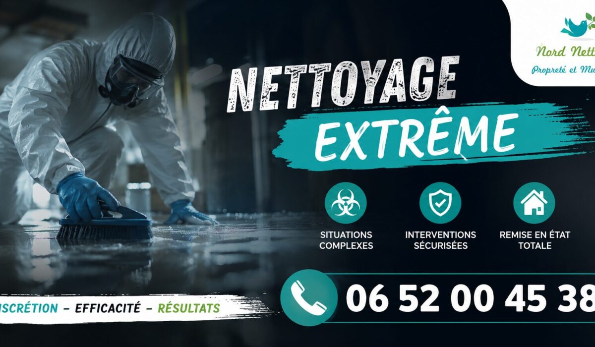 Entreprise de nettoyage extrême à Clichy intervenant pour la remise en état de logements insalubres, syndrome de Diogène, débarras et désinfection.