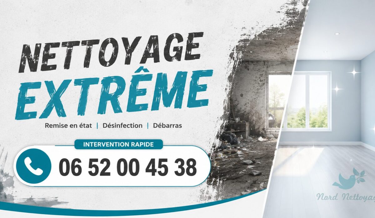 Visuel de nettoyage extrême à Combs-la-Ville avec service de désinfection, débarras et remise en état complète, téléphone 06 52 00 45 38.
