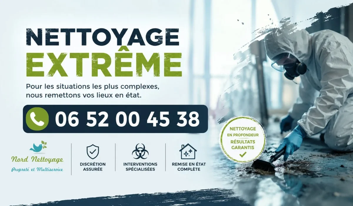 Comines : nos prestations de nettoyage extrême